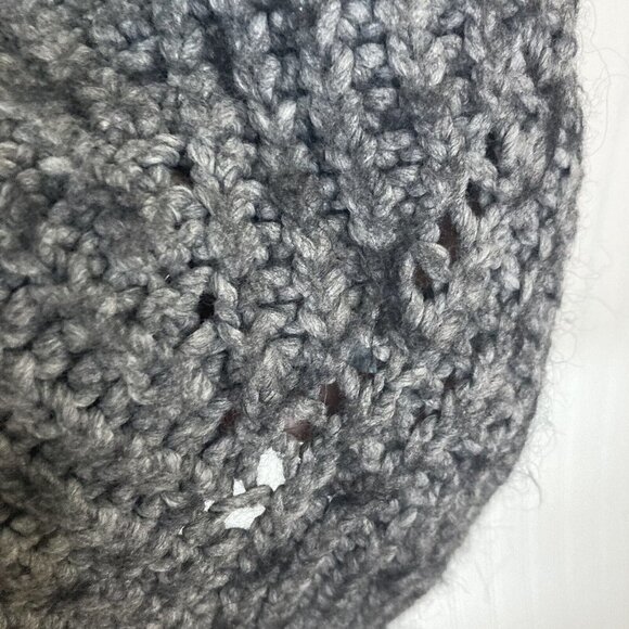 Elsamanda Open Front Chunky Alpaca Wool Blend Oversized Sweater Made In Italy-L - Picture 9 of 16